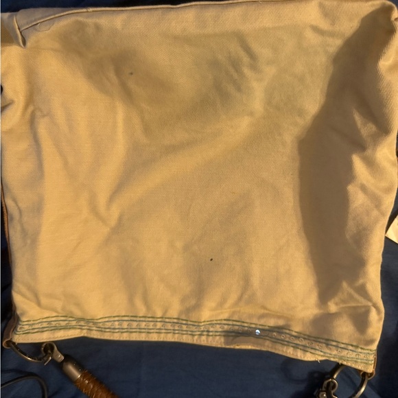 Fossil Cream and Blue Embroidered Shoulder Bag - Picture 4 of 5